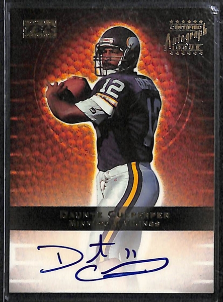 Lot Of 135 Football Autograph Cards w. Daunte Culpepper & Carlos Hyde