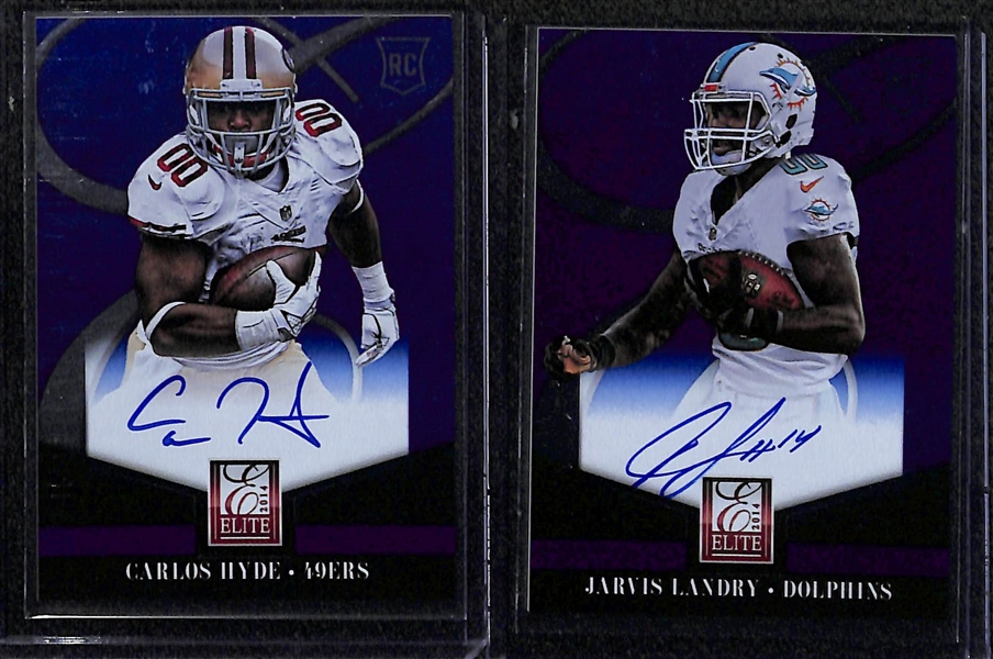 Lot Of 135 Football Autograph Cards w. Daunte Culpepper & Carlos Hyde