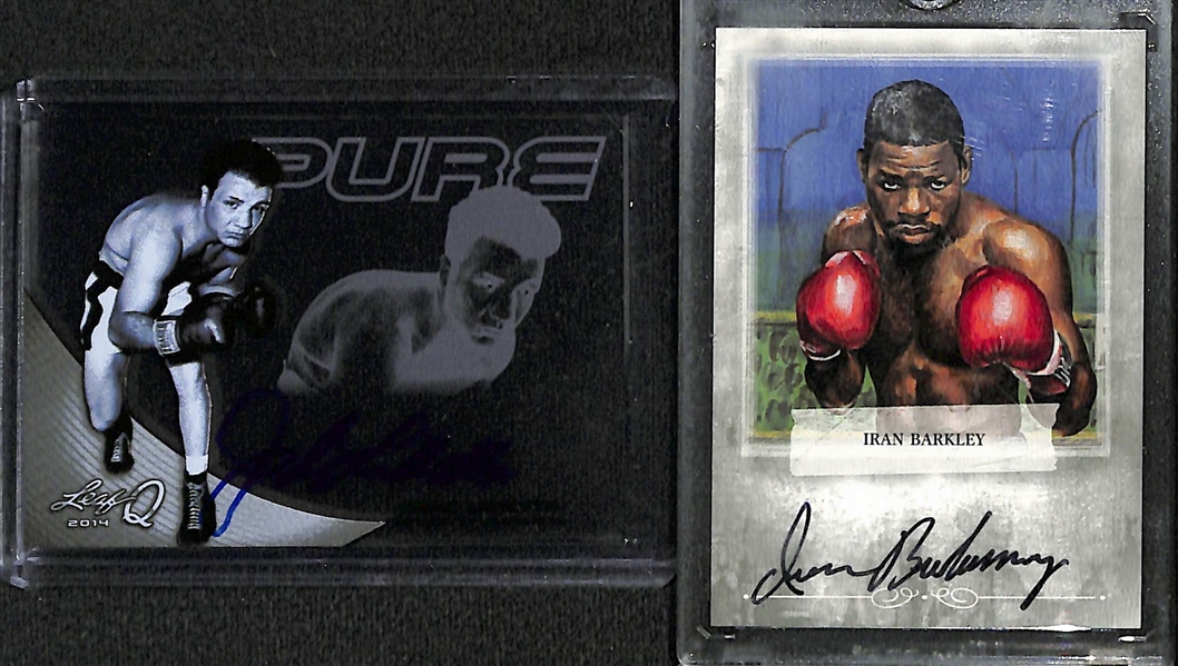 Lot of 17 Boxing & Phillies Autograph & Relic Cards w. Jake LaMotta