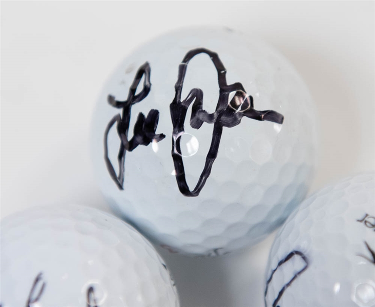 Lot of 3 Signed Golf Balls w. Jim Furyk - JSA