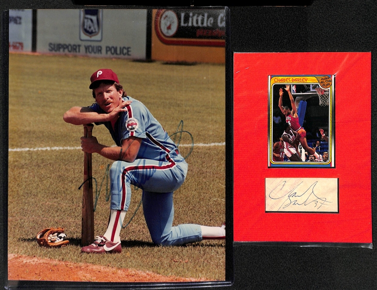 Mike Schmidt Signed Photo & Charles Barkley Cut Autograph