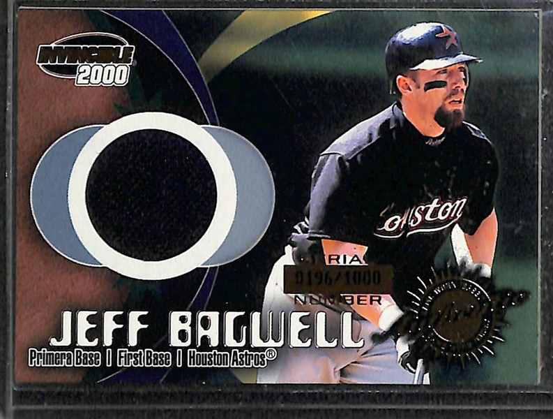 Lot Of 55 Baseball Relic Cards w. Bagwell & Rollins