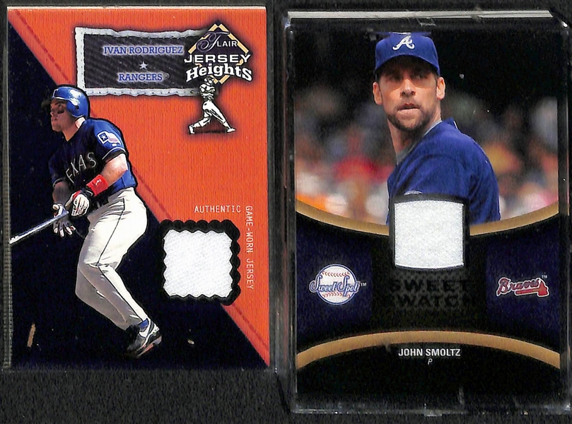 Lot Of 55 Baseball Relic Cards w. Bagwell & Rollins