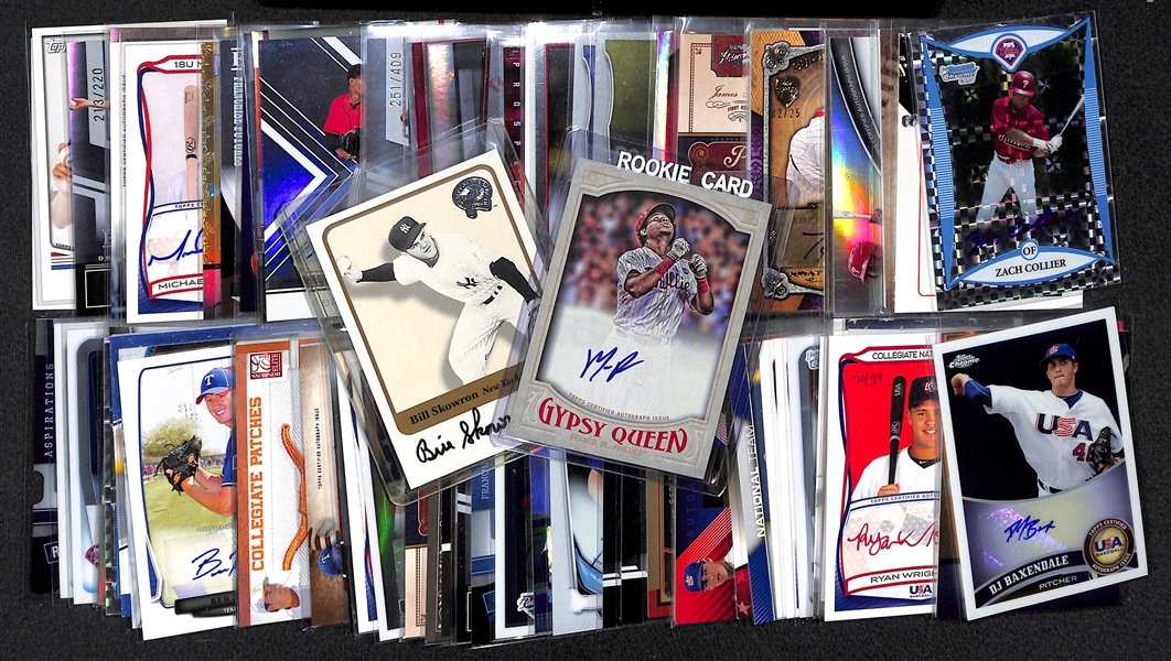 Lot Of 90 Baseball Autograph Cards w. Skowron & Franco