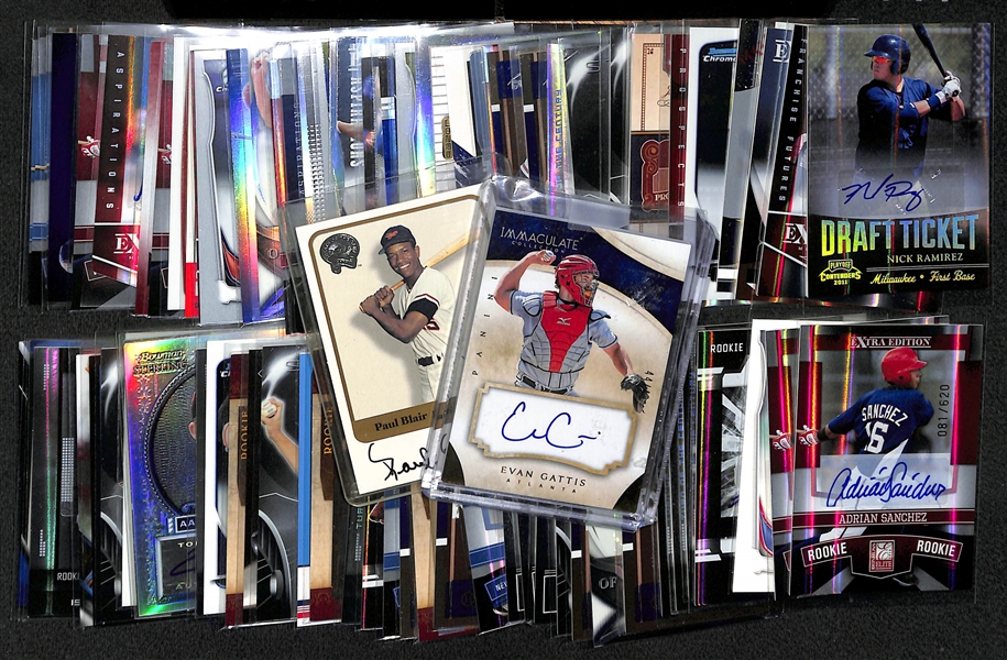 Lot Of 90 Baseball Autograph Cards w. Blair & Gattis