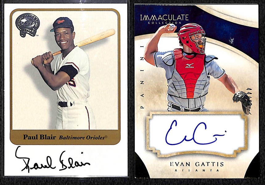 Lot Of 90 Baseball Autograph Cards w. Blair & Gattis