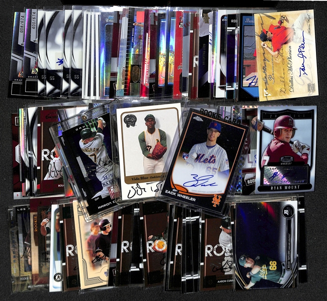 Lot Of 90 Baseball Autograph Cards w. Wheeler & Blue