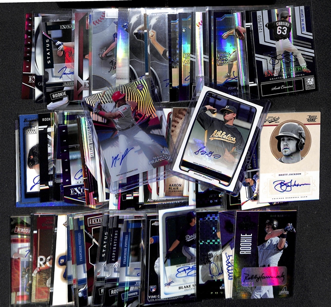 Lot Of 90 Baseball Autograph Cards w. Gray & Franco
