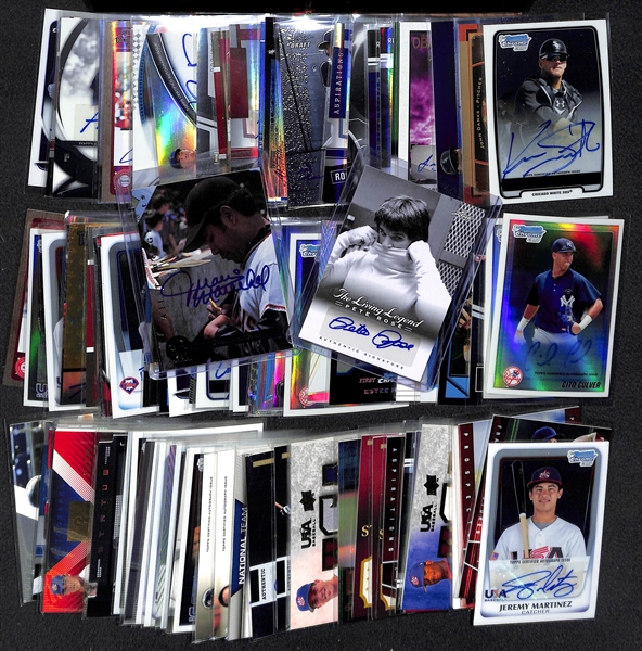 Lot Of 90 Baseball Autograph Cards w. Marichal & Rose