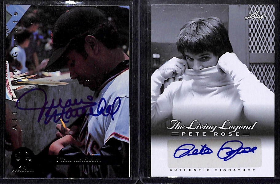 Lot Of 90 Baseball Autograph Cards w. Marichal & Rose