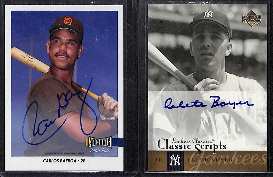 Lot Of 90 Baseball Autograph Cards w. Boyer & Baerga