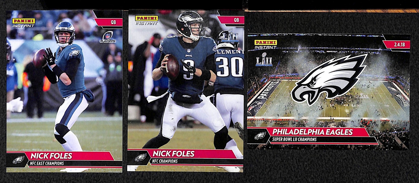 Lot of 3 Panini Instant Eagles Card Sets - Super Bowl/NFC Champs/NFC East Champs