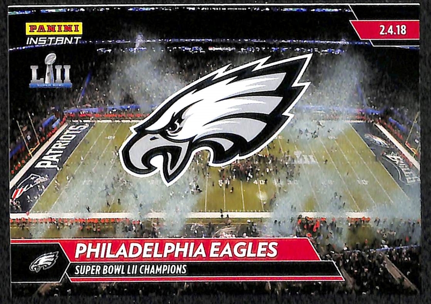 Lot of 3 Panini Instant Eagles Card Sets - Super Bowl/NFC Champs/NFC East Champs