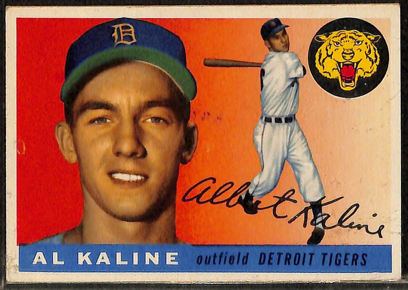 Lot of 3 1955 Topps Cards - Willie Mays, Al Kaline, and D. Rhodes (Card #1)
