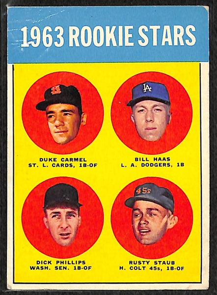 1963 Topps Rookie Cards - Willie Stargell & Rusty Staub