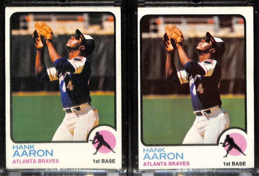 Lot of 5 Hank Aaron Vintage Cards w. 1963 Topps