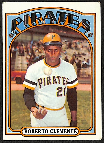 Lot of 4 Roberto Clemente & Thurman Munson 1970's Cards