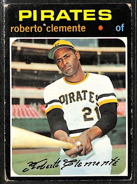 Lot of 4 Roberto Clemente & Thurman Munson 1970's Cards