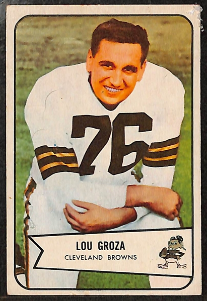 Lot of 4 Football Stars 1954-1961 w. YA Tittle