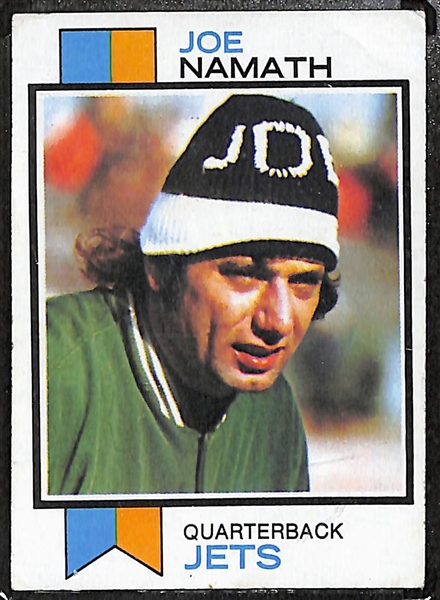 Lot of 4 Joe Namath & Johnny Unitas Vintage Cards