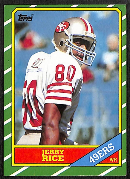 Lot of 4 1986 Topps Card w. Jerry Rice Rookie