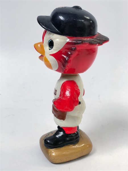 1966-71 St. Louis Cardinals Mascot Bird Head Bobblehead (Diamond Gold Base)