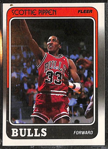 Lot of 5 1988 Fleer Cards w. Scottie Pippen Rookie