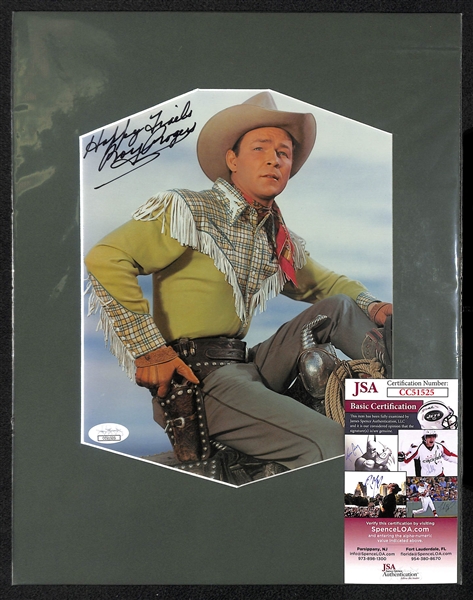 Lot of Two Roy Rogers & Dale Evans Signed Photos & Cuts - JSA