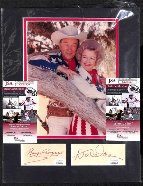 Lot of Two Roy Rogers & Dale Evans Signed Photos & Cuts - JSA