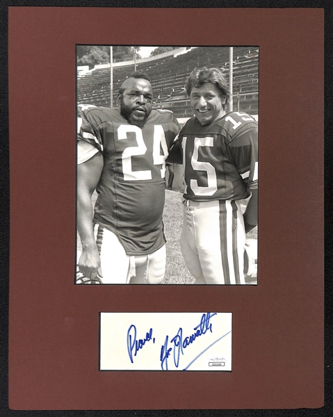 Joe Namath Cut Autograph & Photo Matte Display - JSA