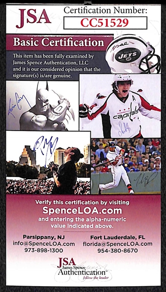 Joe Namath Cut Autograph & Photo Matte Display - JSA