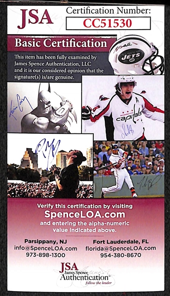 Jim Brown Cut Autograph & Photo Matte Display - JSA