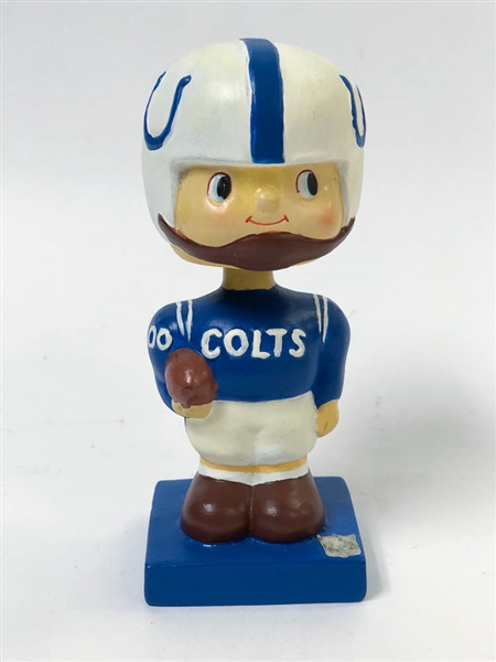 1960 Baltimore Colts Boy Head Bobblehead (Square Blue Base)