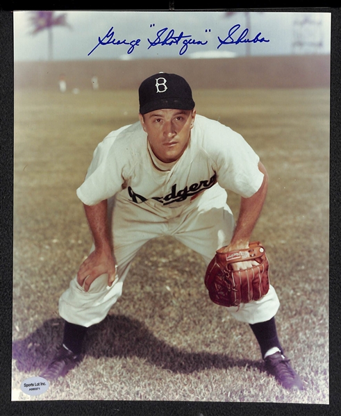Lot of 10 Baseball Signed Photos w. R. Jackson & Spahn