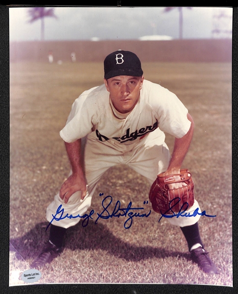 Lot of 10 Baseball Signed Photos w. R. Jackson & Spahn