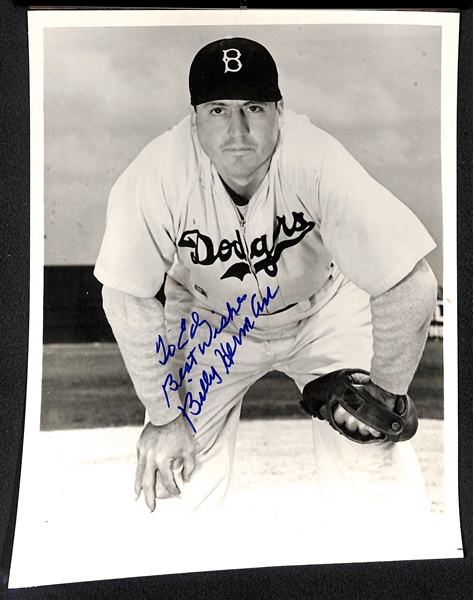 Lot of 9 Baseball Signed Photos w. Mathews & Seaver