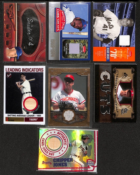 Lot of 118 Baseball Jersey Relic Cards w. Gwynn & Kaline