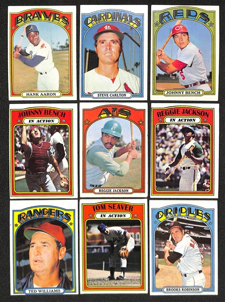 Lot of 546 - 1972 Topps Assorted Baseball Cards w. Willie Mays