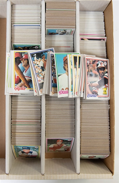 Lot of 1500+ Assorted 1978 Topps Baseball Cards w. Eddie Murray RC