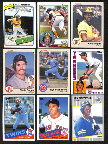 Lot of 800+ Rookie & Star Baseball Cards from 1970-2018