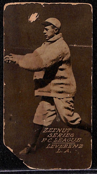 Lot of (3) 1911, 1912, and 1914 Zeenut Pacific Coast League Baseball Cards