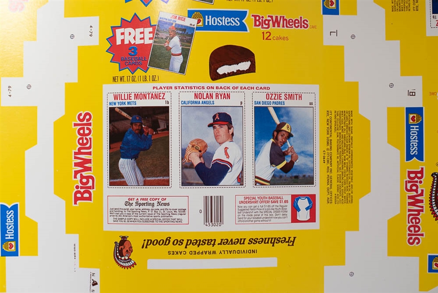 1979 Hostess Baseball Uncut Sheet w. Ozzie Smith RC