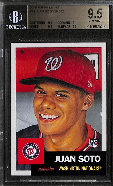 Lot of 3 Topps Living Set BGS Graded Rookie Cards w. Juan Soto 9.5