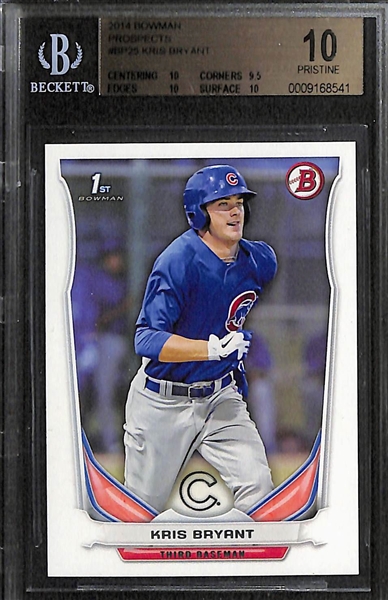 Lot of 3 Baseball Stars Graded Rookie Cards w. Shohei Ohtani BGS 9.5 & Kris Bryant BGS 10