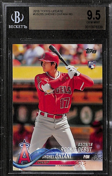 Lot of 3 Baseball Stars Graded Rookie Cards w. Shohei Ohtani BGS 9.5 & Kris Bryant BGS 10