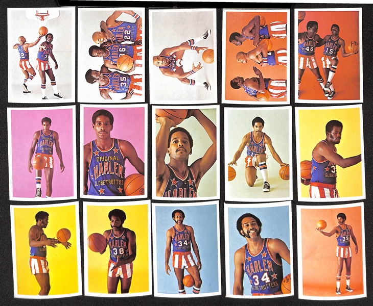 Lot of (52) 1971-72 Fleer Harlem Globetrotter Cards (Partial Set - 52 of 84 cards in the Set)
