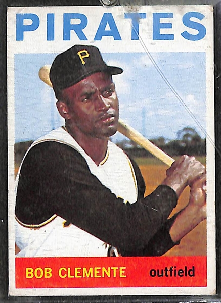 Lot of 18 Baseball Stars Cards (1952-1979) w. 1964 Clemente