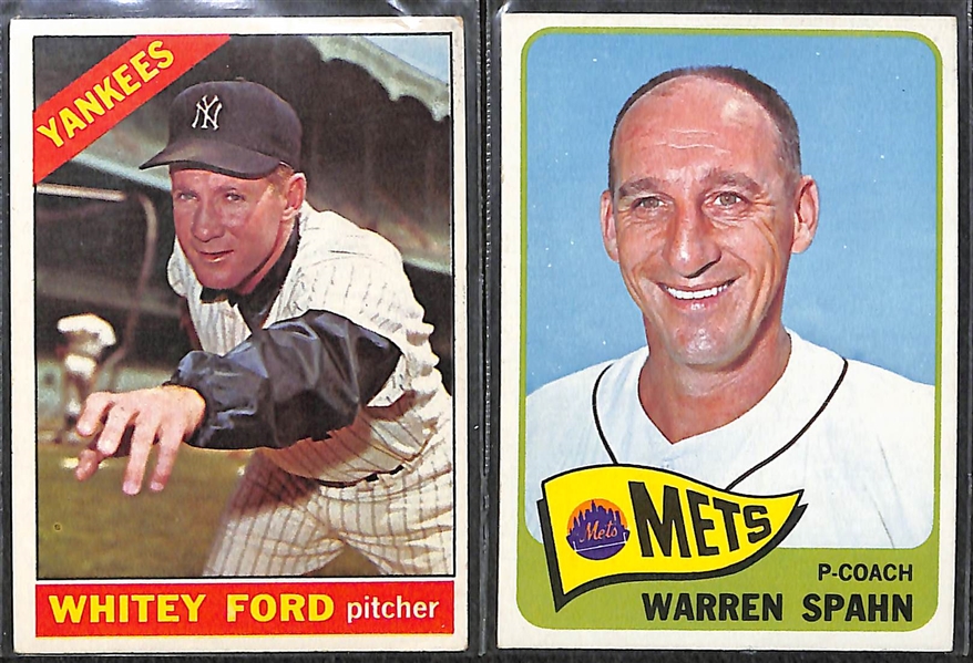 Lot of 6 Baseball HOF Cards (1965-1972) w. 1966 Mantle