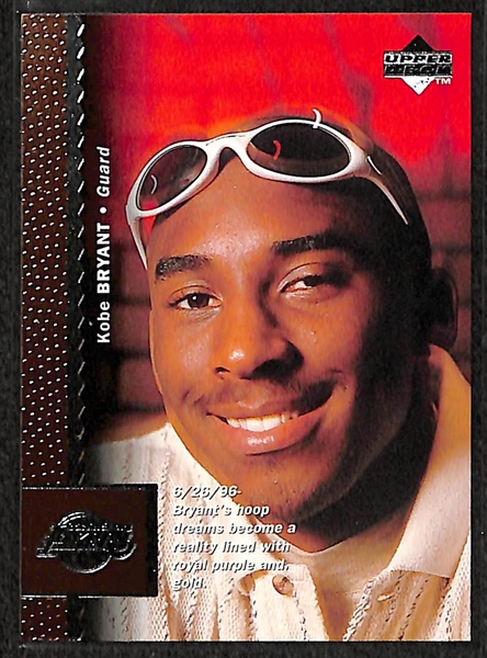 Lot of 12 Basketball & Football Star/Rookie Cards w. Kobe Bryant