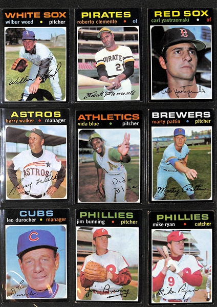 Lot of 135 Topps Baseball Cards (1959-1971) w. 1969 Mantle